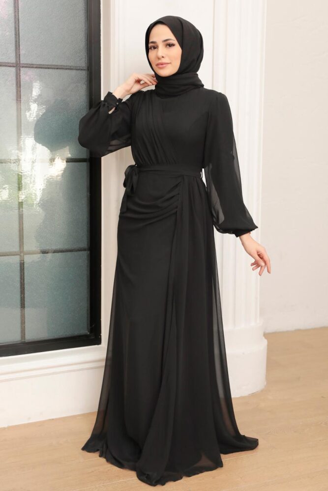 Neva Style - Plus Size Black Modest Wedding Dress 5711S - 4