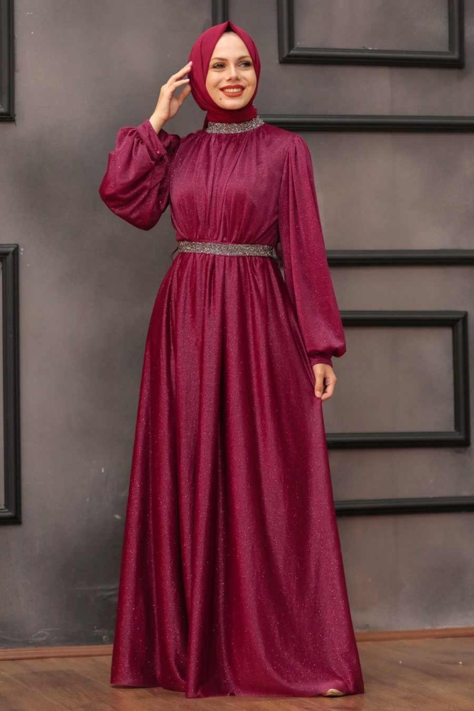 Neva Style - Plus Size Cherry Muslim Wedding Dress 5501VSN - 1