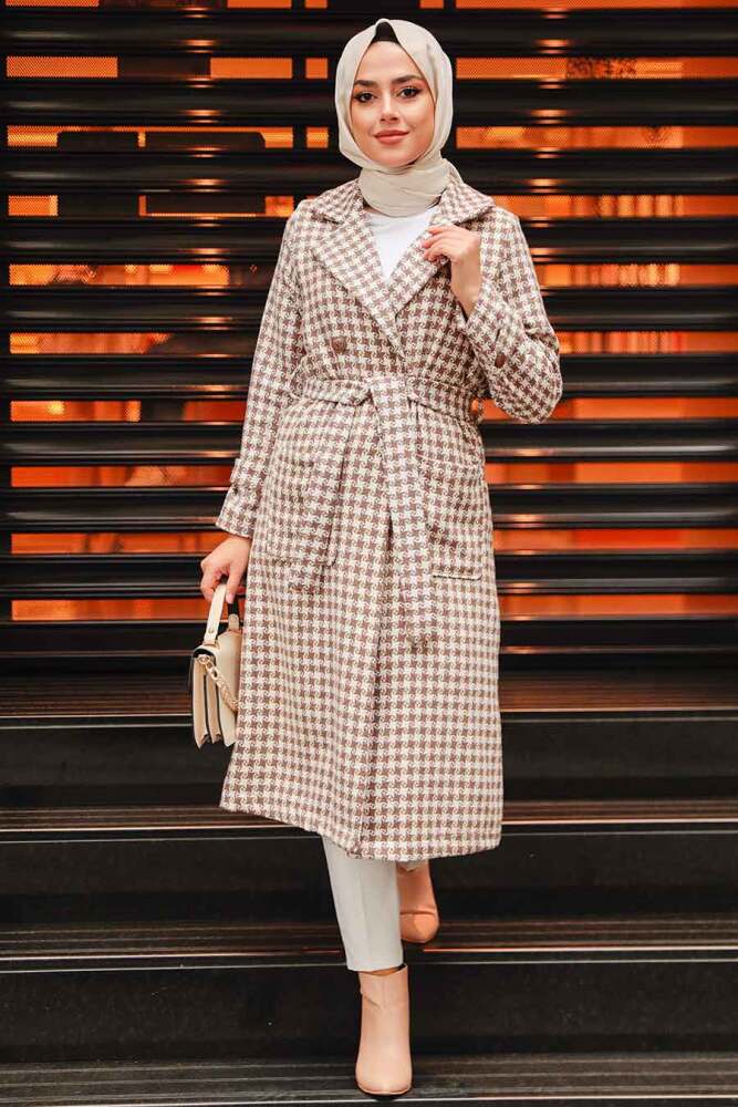 Neva Style - Pötikare Vizon Tesettür Kaşe Kap 5811V - NEVA STYLE