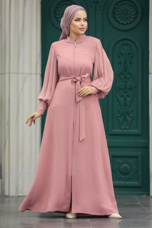Powder Pink Dubai Abaya 20079PD - 1