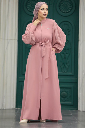 Powder Pink Dubai Abaya 20079PD - 2