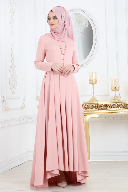 Neva Style - Powder Pink Hijab Dress 41950PD