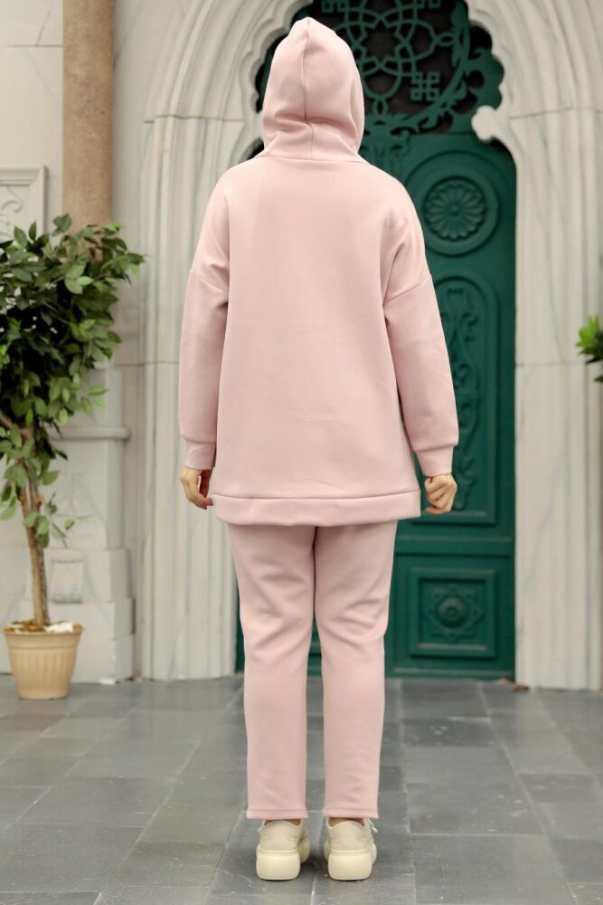 Powder Pink Hijab Dual Suit 22186PD - 2