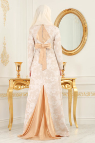 Neva Style - Powder Pink Hijab Evening Dress 2651PD - Thumbnail