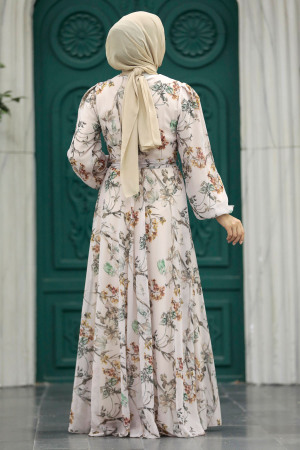 Neva Style - Powder Pink Hijab For Women Dress 33085PD - 4