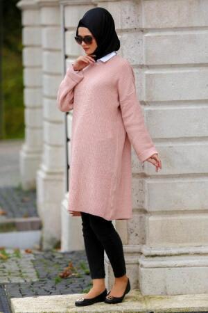 Neva Style - Powder Pink Hijab Tunic 2898PD - 1