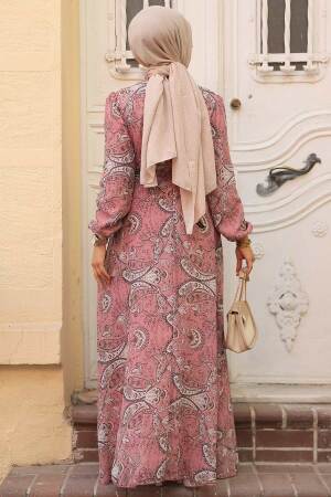 Powder Pink Long Sleeve Dress 279081PD - 3