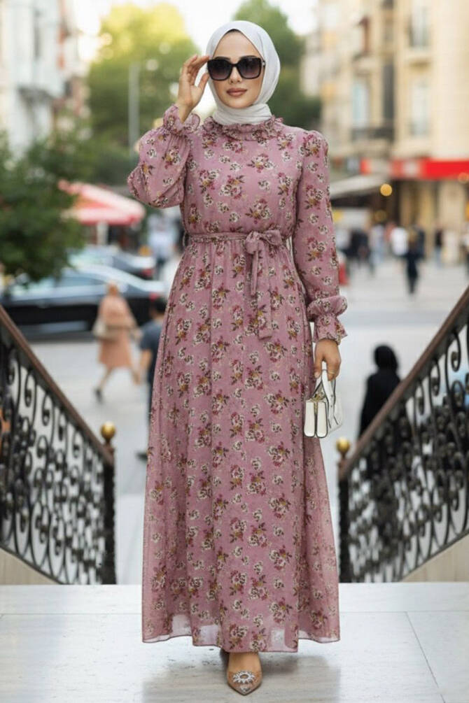 Powder Pink Plus Size Dress 29713PD - 1