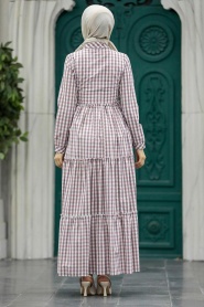 Neva Style - Pudra Tesettür Elbise 2702PD - Thumbnail