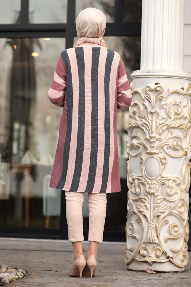 Neva Style - Pudra Tesettür Triko Tunik 19497PD - 6