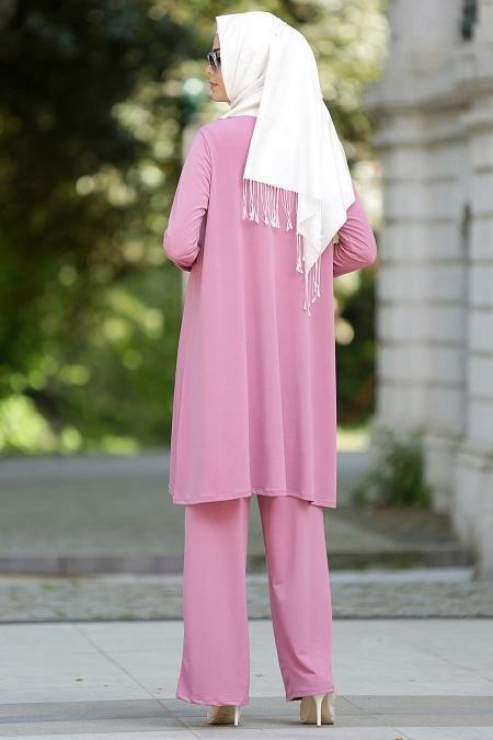 Neva Style - Sandy Pudra Tunik - Pantolon Takım - 3