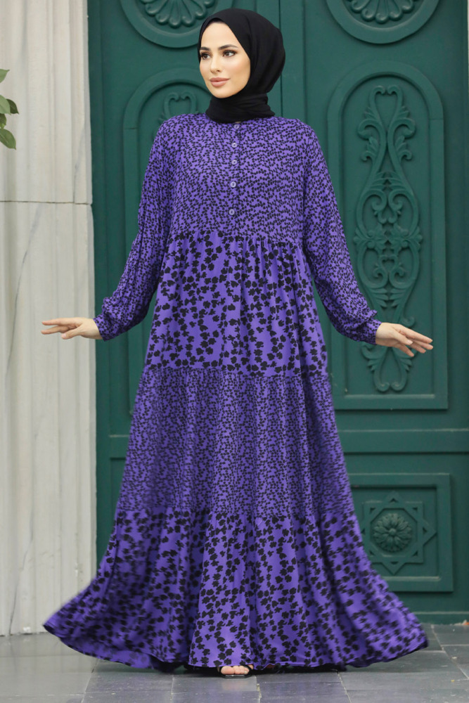 Purple High Quality Dress 30171MOR - 1