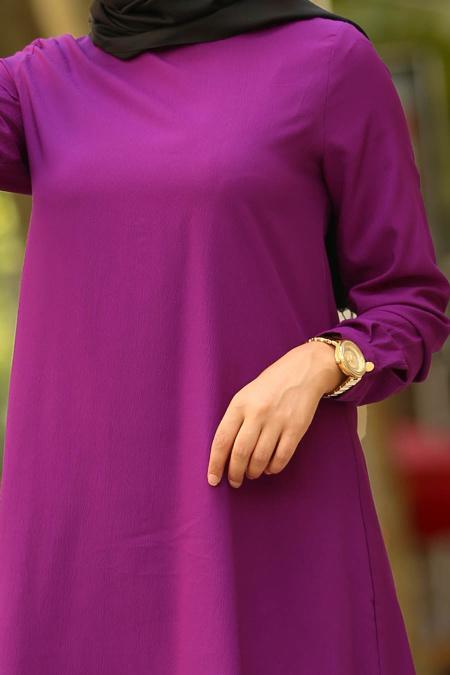 Mor Tunik / Pantolon Tesettür Takım 41440MOR - 3
