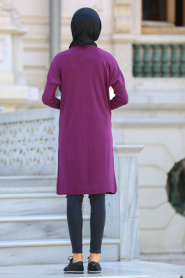 Neva Style - Purple Hijab Tunic 3533MOR - Thumbnail