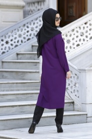 Neva Style - Purple Hijab Tunıc 5034MOR - Thumbnail