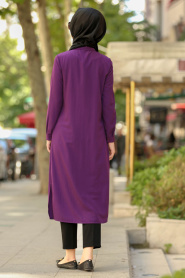 Neva Style - Purple Hijab Tunic 5044MOR - Thumbnail