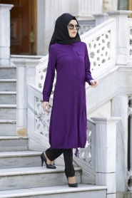 Neva Style - Purple Hijab Tunic 6230MOR - Thumbnail