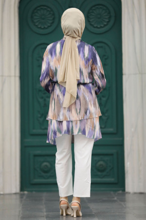 Neva Style - Purple Modest Tops 21066MOR - 4