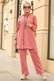 Neva Style - Red Hijab Casual Suit 5030GK - Thumbnail