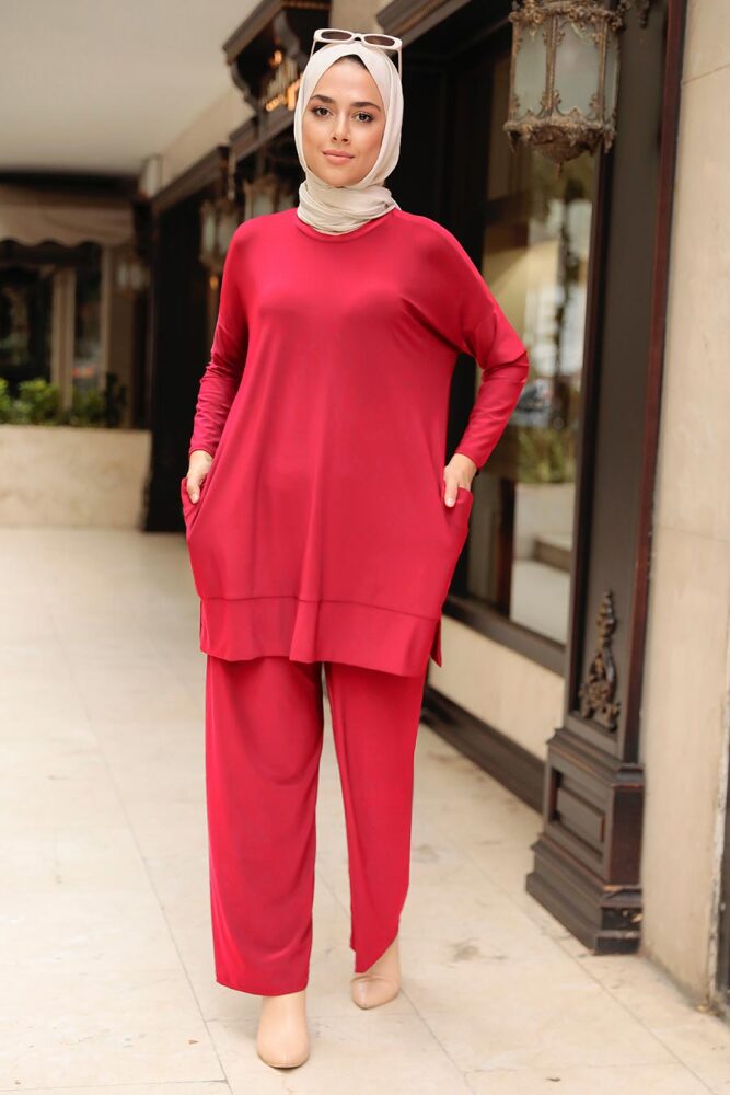 Red Hijab Dual Suit Dress 50150K - 1
