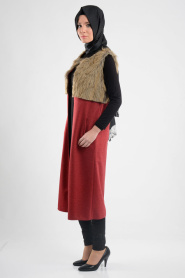 Neva Style - Red Hijab Tunic 6241K - Thumbnail