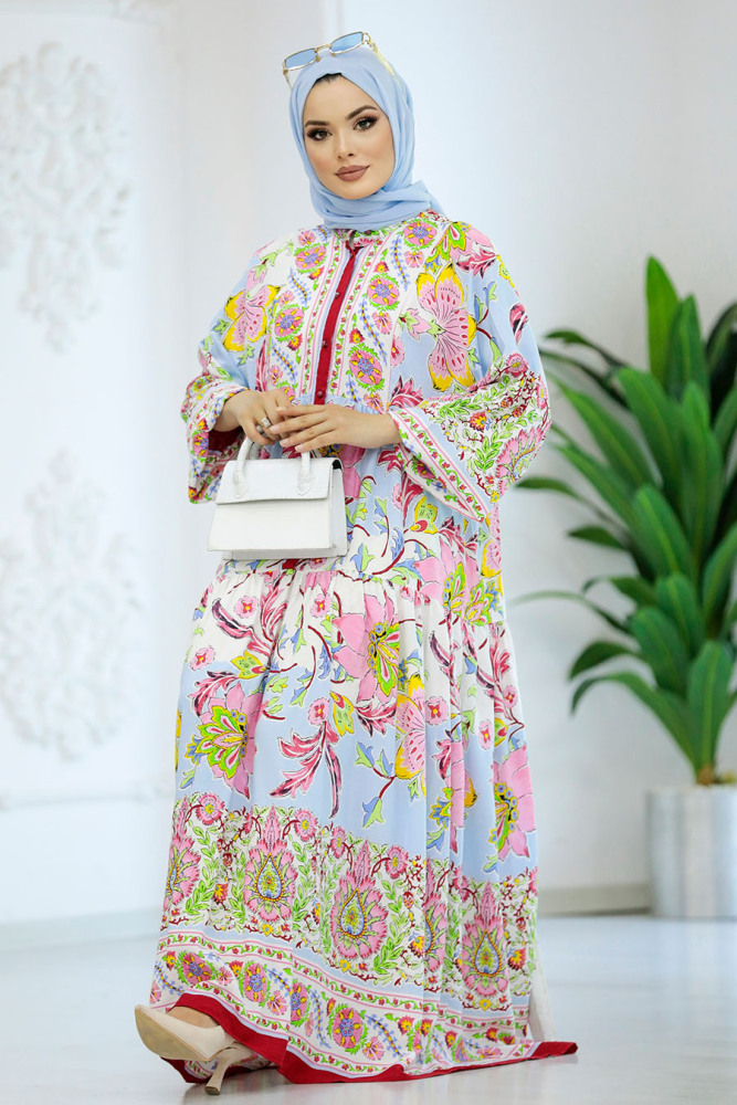 Red Long Dress for Muslim Ladies 50621K - 4