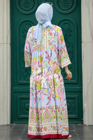Red Long Dress for Muslim Ladies 50621K - 7