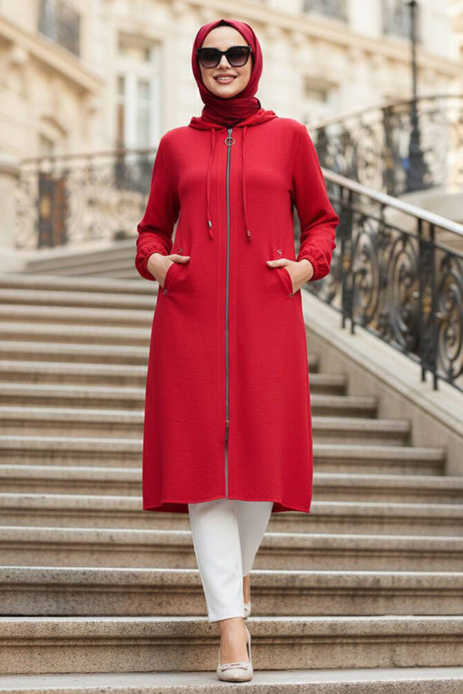 Red Women Coat 539K - 1