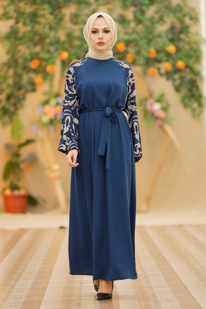 Neva Style - Robe bleu marine 3321L - 1