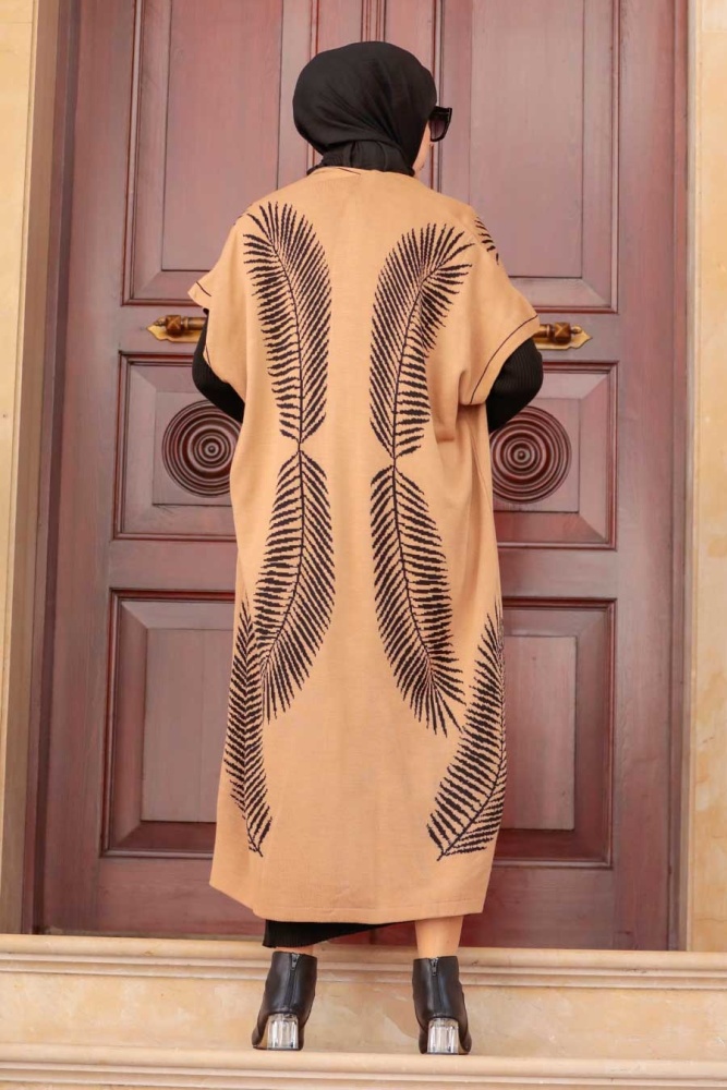  Neva Style - Robe de costume en tricot Biscuit Hijab 3183BS - 2