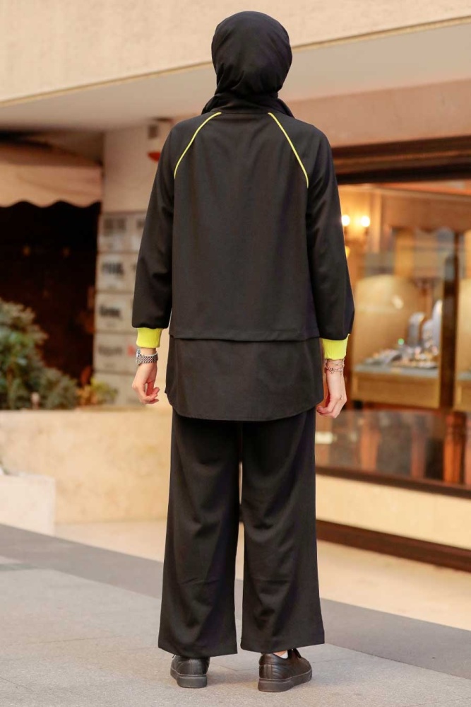  Neva Style - Robe de Costume Hijab Noire 19237S - 2