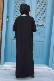 Neva Style - Robe hijab beige 14970BEJ - Thumbnail