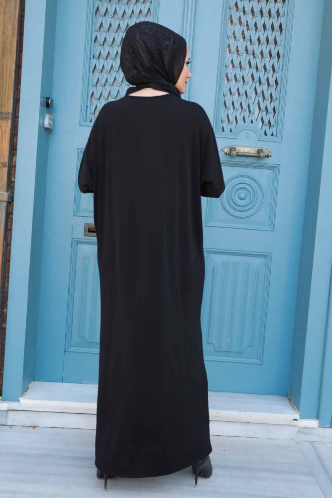 Neva Style - Robe hijab beige 14970BEJ - 2