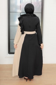 Neva Style - Robe Hijab Beige 7689BEJ - Thumbnail