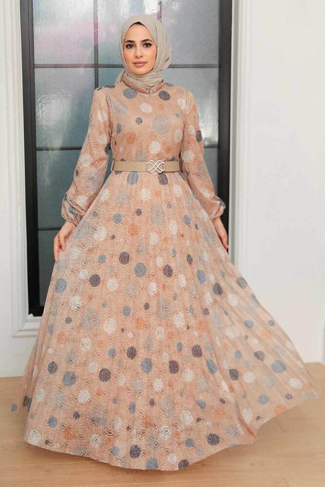 Neva Style - Robe Hijab Biscuit 11871BS - 3