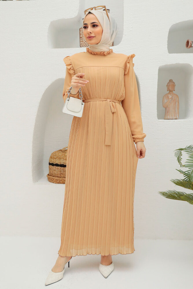 Neva Style - Robe Hijab Biscuit 1199BS - 1