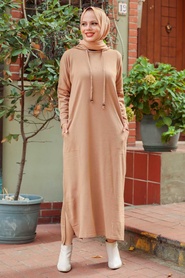 Neva Style -Robe Hijab Biscuit 3121BS - Thumbnail