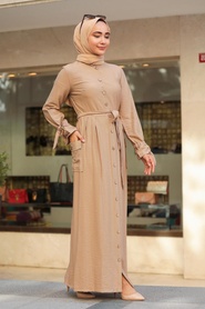 Neva Style - Robe Hijab Biscuit 3335BS - Thumbnail