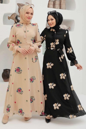 Neva Style - Robe Hijab Blanche 32941B - 9
