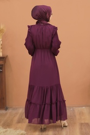 Neva Style - Robe Hijab Damson 2409MU - Thumbnail