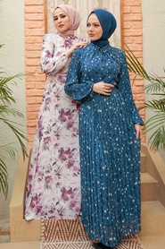  Neva Style - Robe Hijab Ecru 279014E - Thumbnail