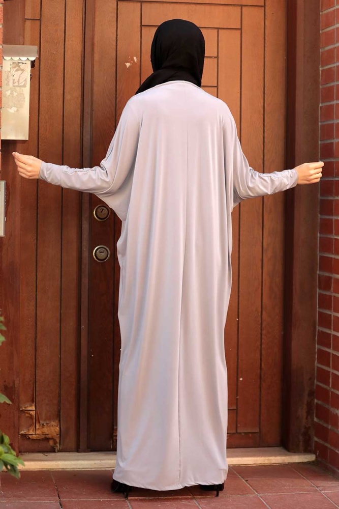 Neva Style - Robe Hijab Grise 4995GR - 4