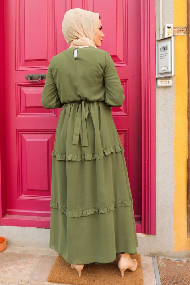 Neva Style - Robe Hijab Kaki 5523HK - 2
