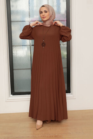 Neva Style - Robe Hijab Marron 30280KH - 1
