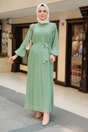 Neva Style - Robe Hijab Menthe 24510MINT - 1