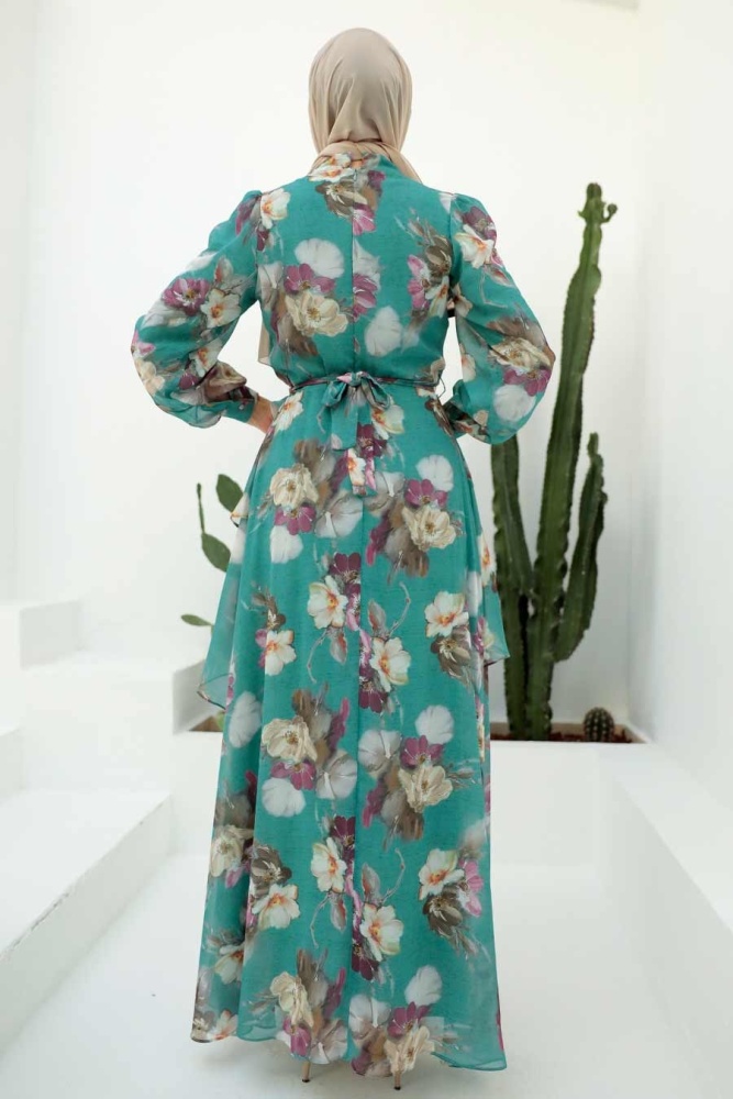 Neva Style - Robe Hijab Menthe 3303MINT - 2