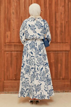 Neva Style - Robe Hijab à Motifs 8000DSN2 - 2