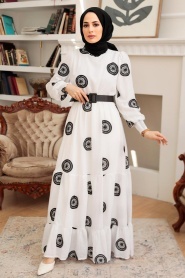 Neva Style - Robe Hijab Noire 10384S - Thumbnail