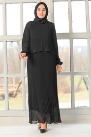 Neva Style - Robe Hijab Noire 2860S - Thumbnail