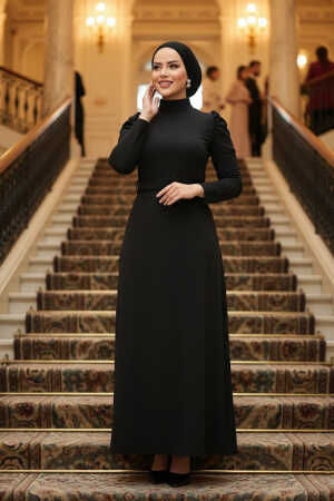 Neva Style - Robe Hijab Noire 554S - 1